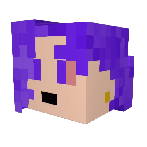 MotherDucki Minecraft avatar head, 3D render