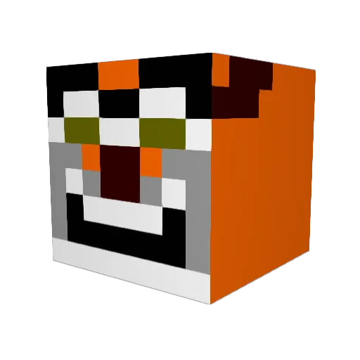 MotherEnergy185 Minecraft avatar head, 3D render