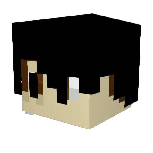 MotherFish Minecraft avatar head, 3D render