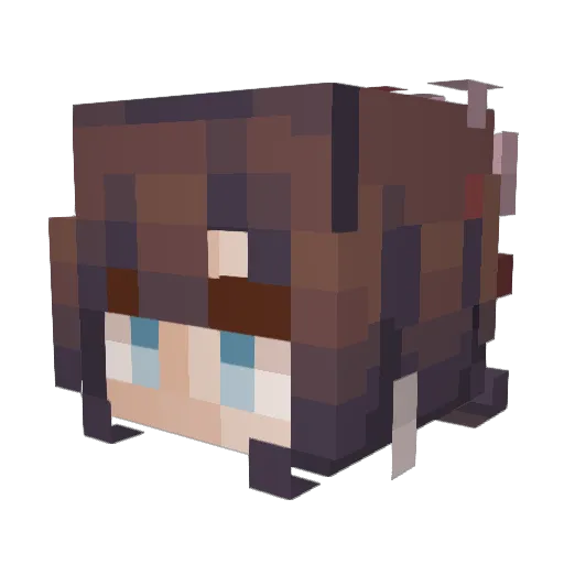 MotherMilk Minecraft avatar head, 3D render