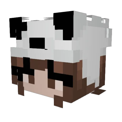 MotherRaven Minecraft avatar head, 3D render