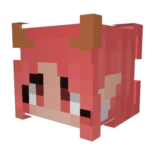 MotherWater Minecraft avatar head, 3D render