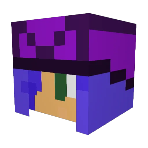 Mother_Disaster Minecraft avatar head, 3D render