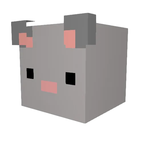 Mother_Rat Minecraft avatar head, 3D render
