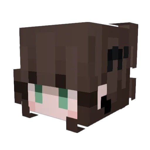 Mothfella Minecraft avatar head, 3D render