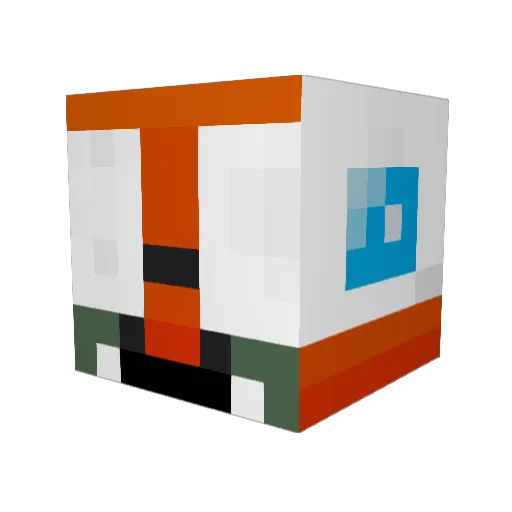 Mothfly Minecraft avatar head, 3D render