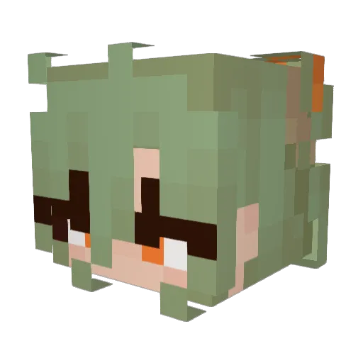 Mothhs Minecraft avatar head, 3D render