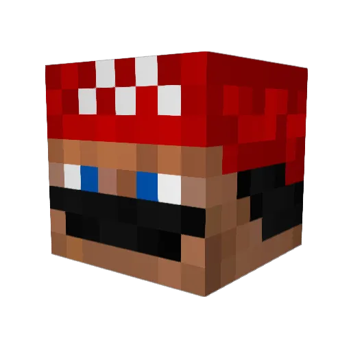 Mothi555 Minecraft avatar head, 3D render