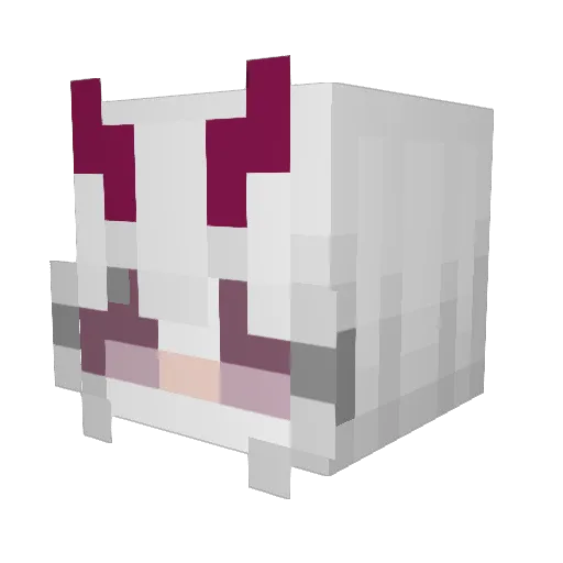 Mothieee Minecraft avatar head, 3D render