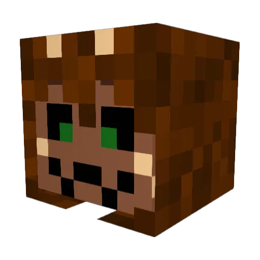 Mothmanne_ Minecraft avatar head, 3D render