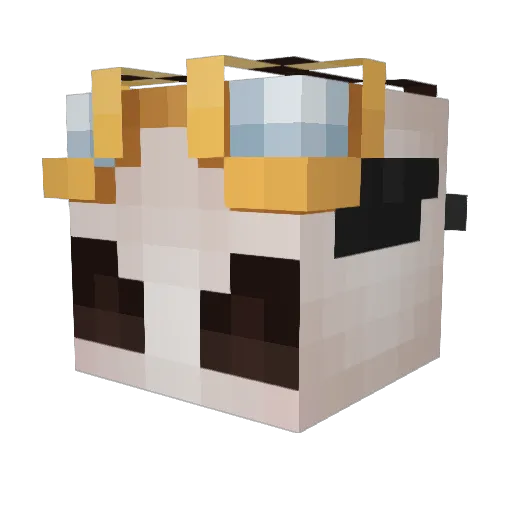 Mothmax Minecraft avatar head, 3D render