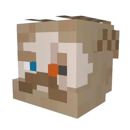 Mothster1 Minecraft avatar head, 3D render
