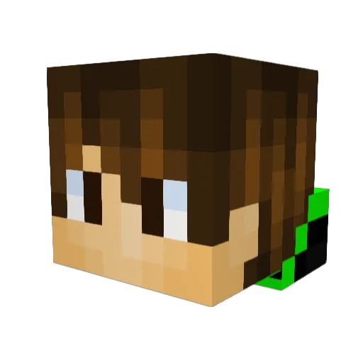 Moti16 Minecraft avatar head, 3D render