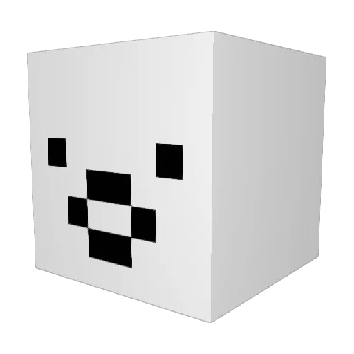 MotiCPS Minecraft avatar head, 3D render