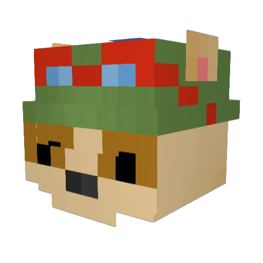 MotinE Minecraft avatar head, 3D render