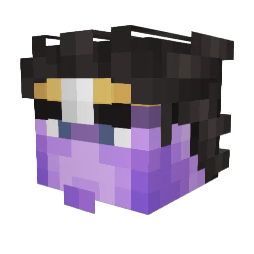 MotionlessGoblin Minecraft avatar head, 3D render