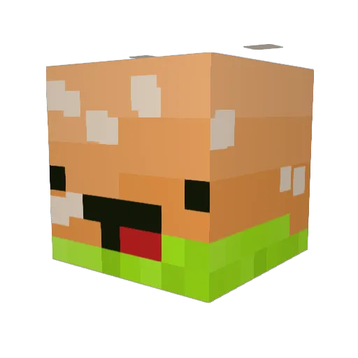 Motionz_ Minecraft avatar head, 3D render