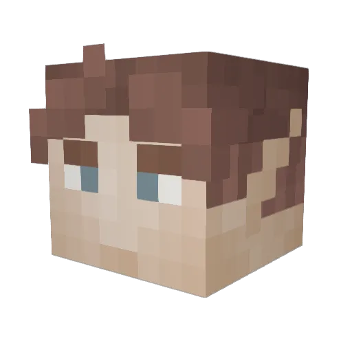 Motioons Minecraft avatar head, 3D render