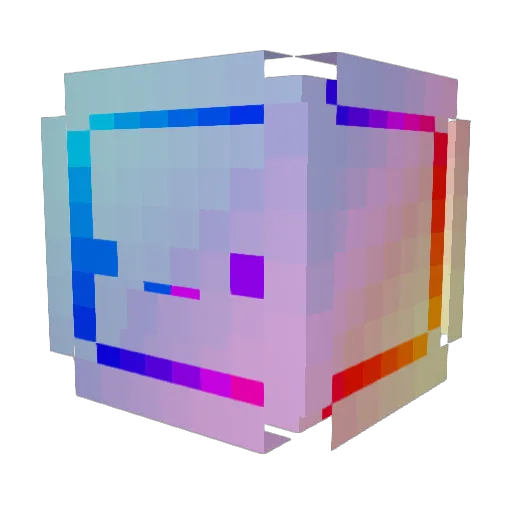 Motipoyo Minecraft avatar head, 3D render