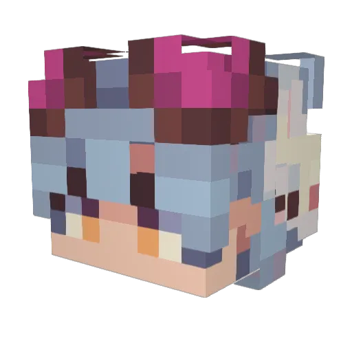 Motissma Minecraft avatar head, 3D render