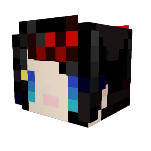 Motl Minecraft avatar head, 3D render