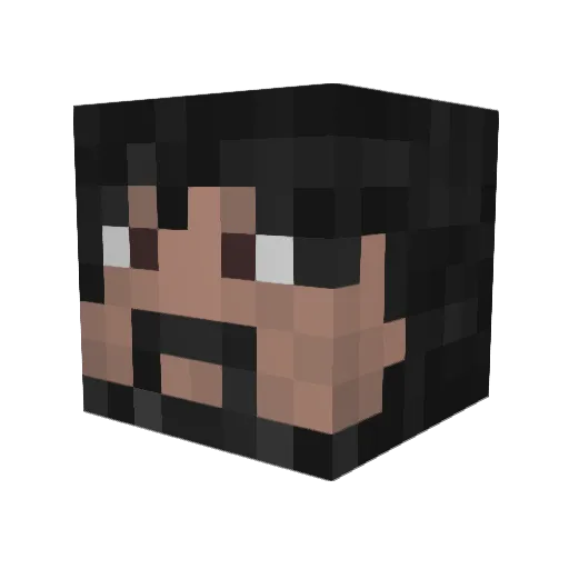 MotleyChu Minecraft avatar head, 3D render