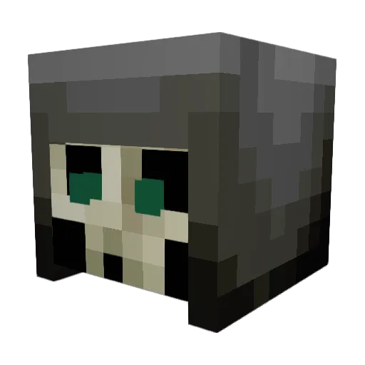MotleySushi Minecraft avatar head, 3D render