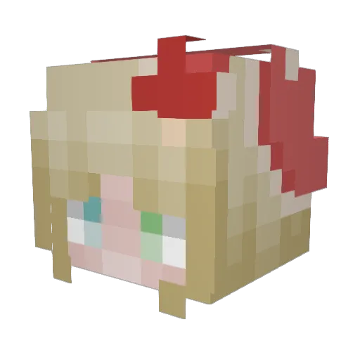Motleytea Minecraft avatar head, 3D render