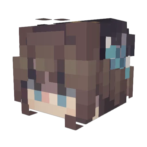 Motlia Minecraft avatar head, 3D render