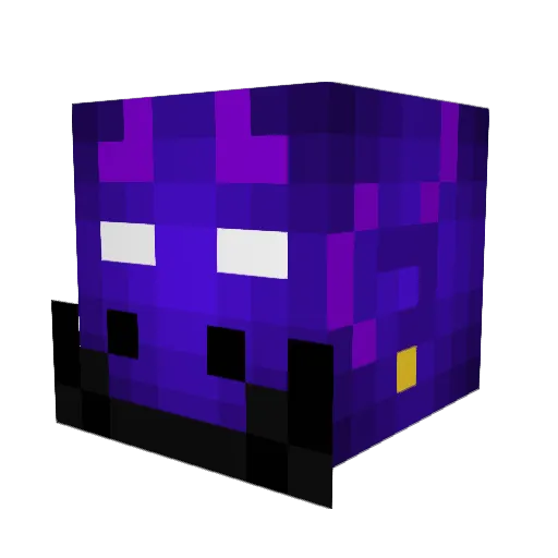MotmoteeL Minecraft avatar head, 3D render
