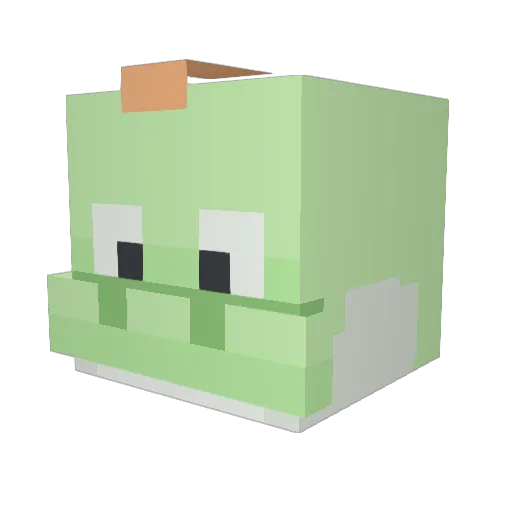 Motnock Minecraft avatar head, 3D render