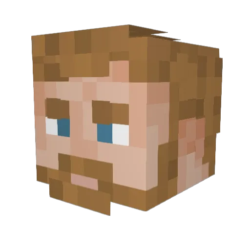MotoLancer Minecraft avatar head, 3D render