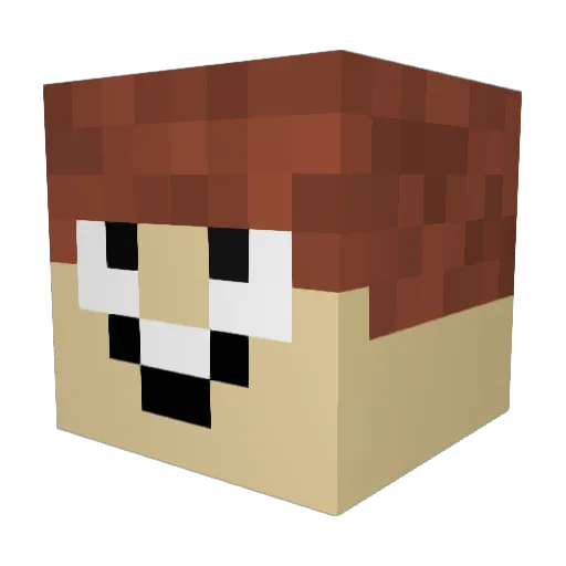 MotoMan23 Minecraft avatar head, 3D render