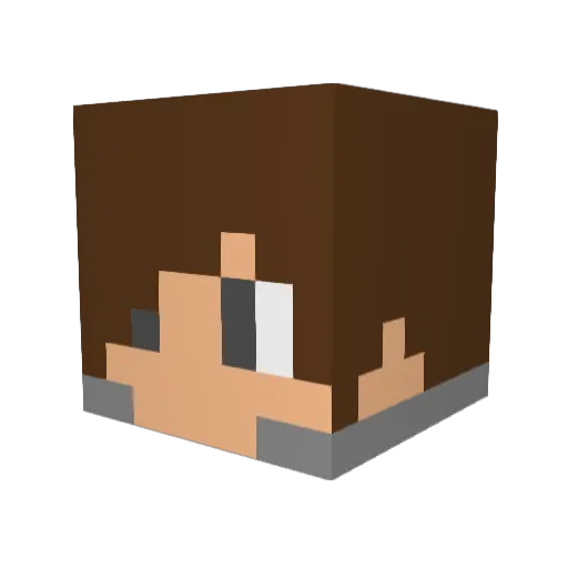 Motoki1025 Minecraft avatar head, 3D render