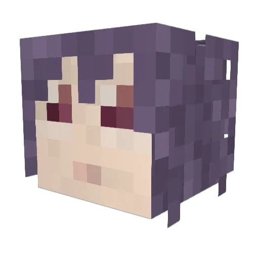 Motoko12 Minecraft avatar head, 3D render