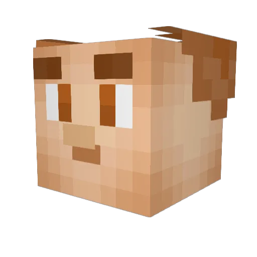 Motonet Minecraft avatar head, 3D render
