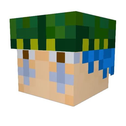 Motorcarriage Minecraft avatar head, 3D render