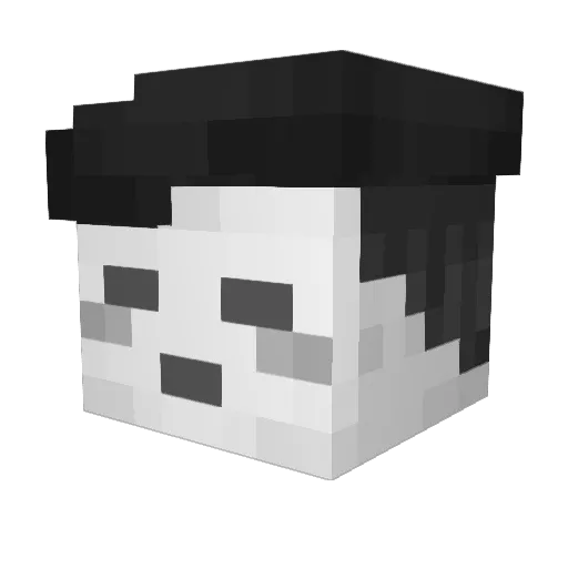 MotoredHeart Minecraft avatar head, 3D render