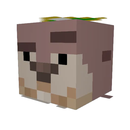MotorolaLMAO Minecraft avatar head, 3D render