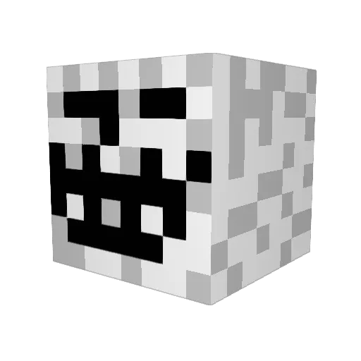 Motorolaa Minecraft avatar head, 3D render