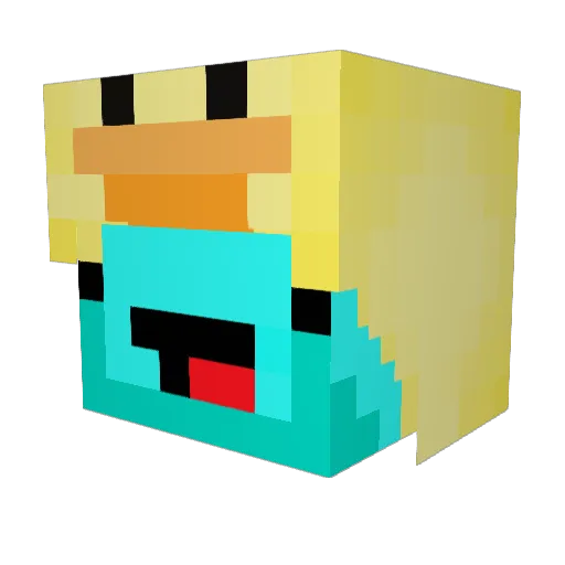 Mototoca Minecraft avatar head, 3D render