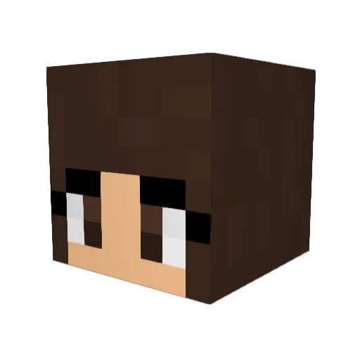 Mototsu Minecraft avatar head, 3D render