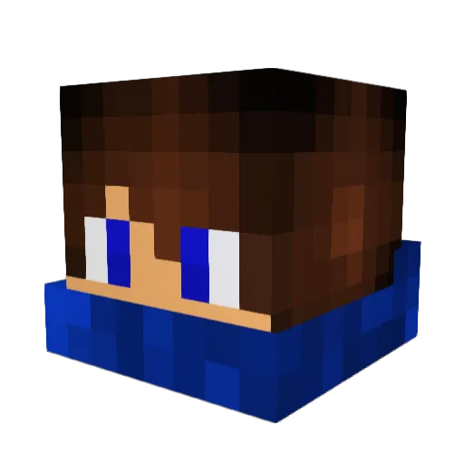 Motruga Minecraft avatar head, 3D render