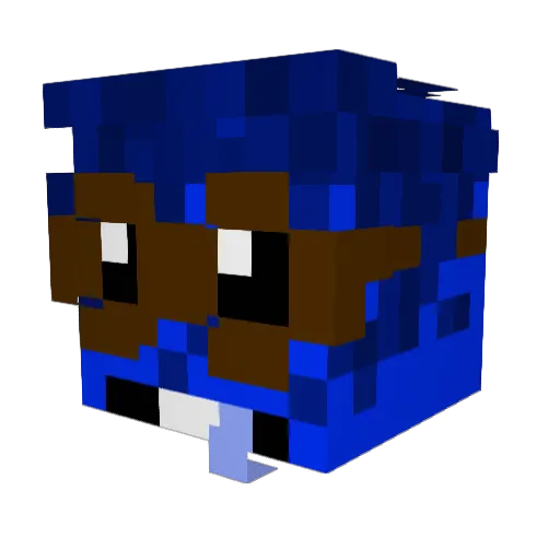 Motstander Minecraft avatar head, 3D render