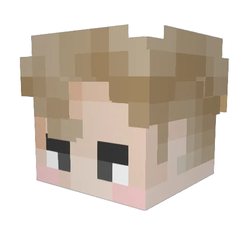 MottPrime Minecraft avatar head, 3D render