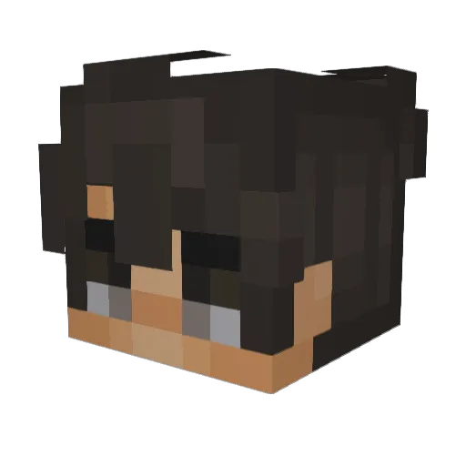 Motthe Minecraft avatar head, 3D render