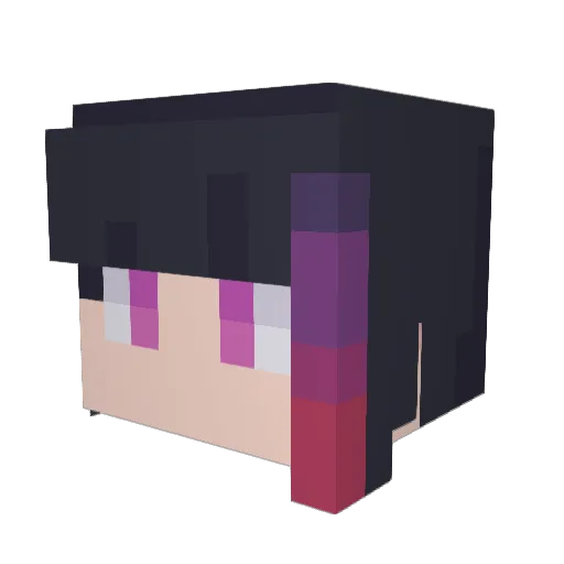 Mottiere Minecraft avatar head, 3D render