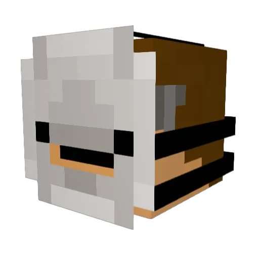 MottledD Minecraft avatar head, 3D render