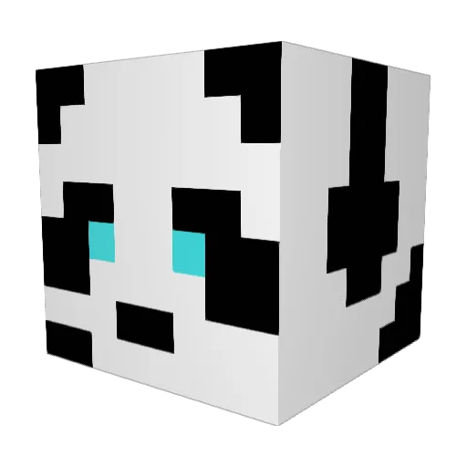 MottledPanda663 Minecraft avatar head, 3D render