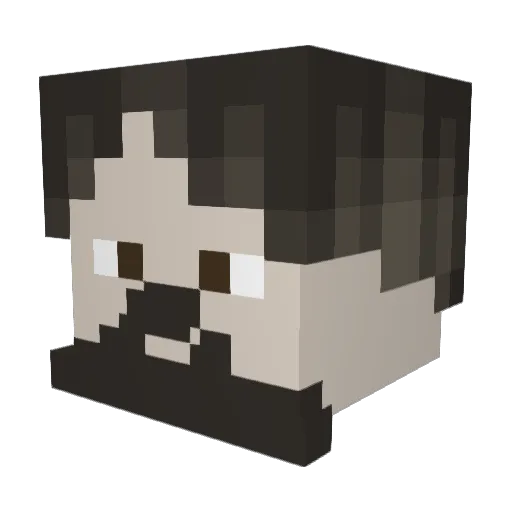 Motto99 Minecraft avatar head, 3D render